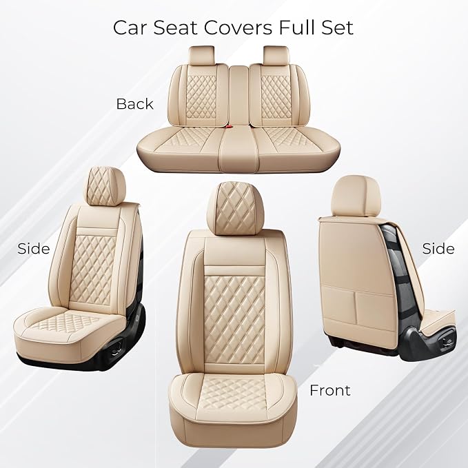 Universal Seat Covers — Full Set — Beige