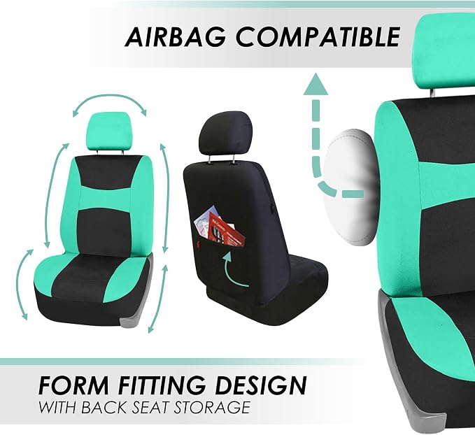 Universal Fabric Seat Covers — Full Set