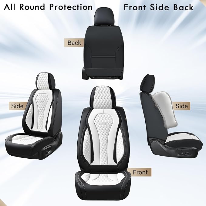 Universal Seat Covers — Front Seat — White