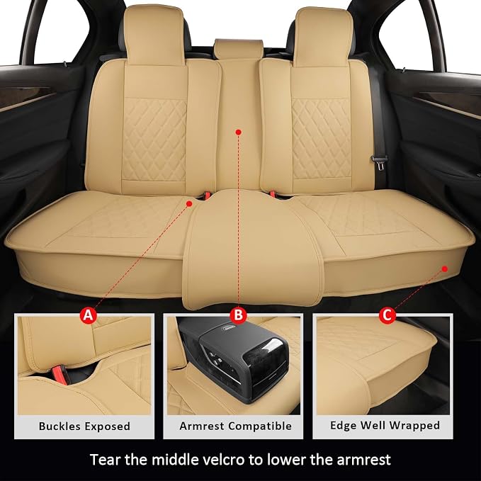 Universal Seat Covers — Full Set — Beige