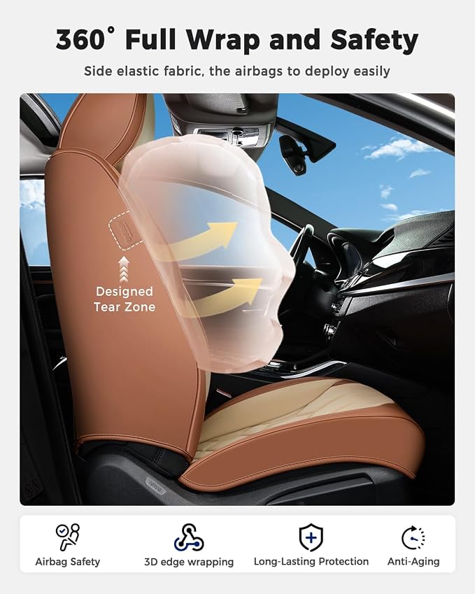 Universal Seat Covers — Brown / Beige