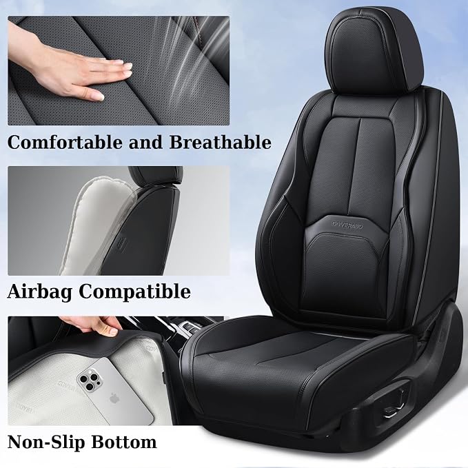 Universal Seat Covers — Front Seat — Black