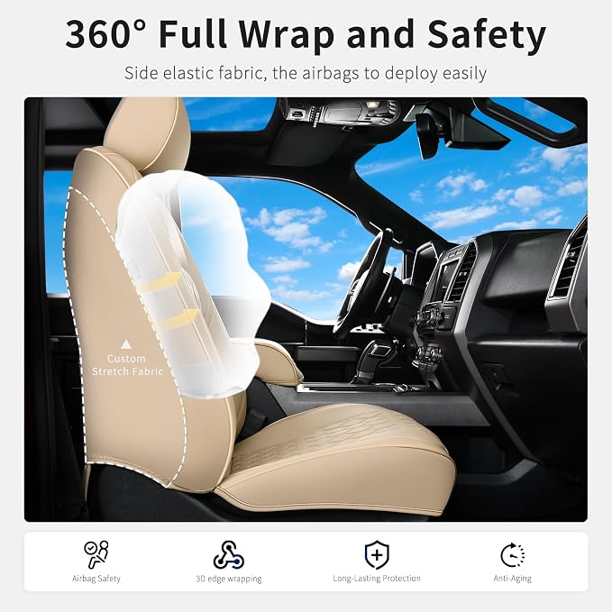 Seat Covers for Toyota Tacoma — Full Set — Beige