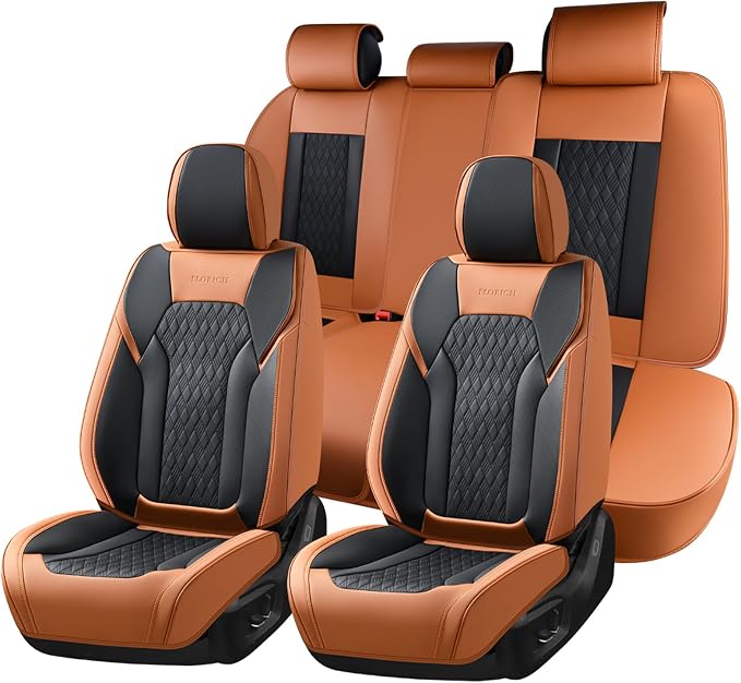 Universal Seat Covers — Full Set — Brown / Black