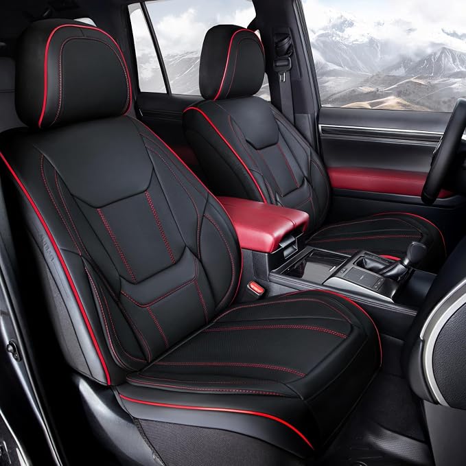 Seat Covers for Ford F-150 — Front Seat — Black / Red