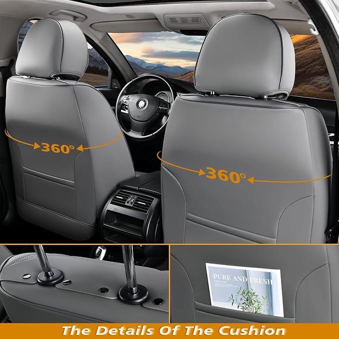 Universal Seat Covers — Front Seat — Gray