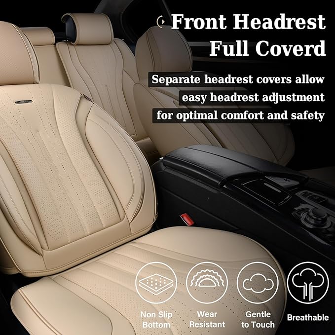 Universal Seat Covers — Front Seat — Beige