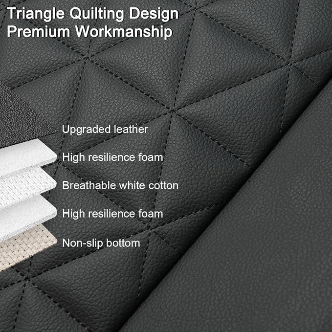Universal Faux Leather Seat Covers — Front Seat — Black