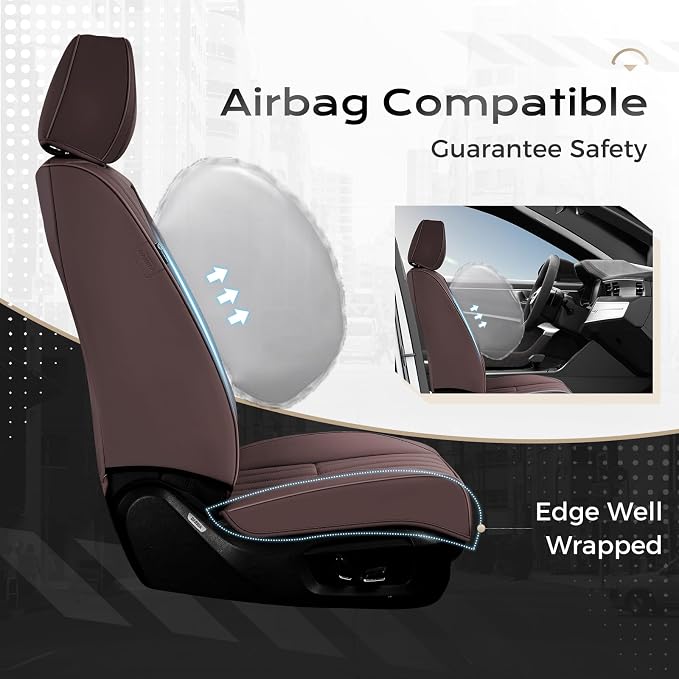 Universal Seat Covers — Full Set — Coffee