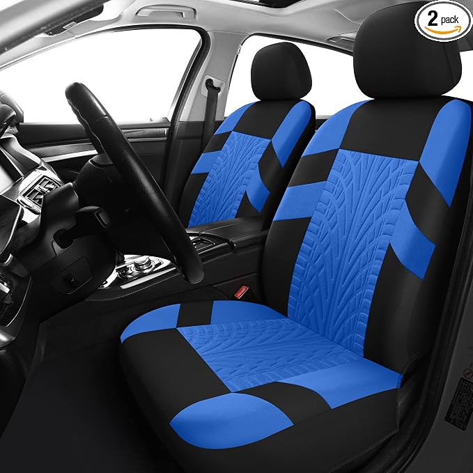 Universal Seat Covers — Front Seat — Black / Blue