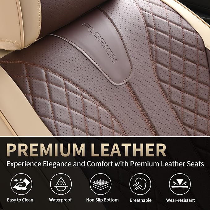 Universal Seat Covers — Front Seat — Beige / Coffee