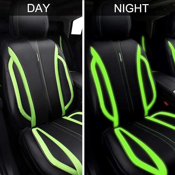 Universal Seat Covers — Full Set — Green / Black