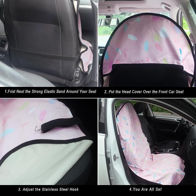 Car Seat Covers — Front Seat — Pink