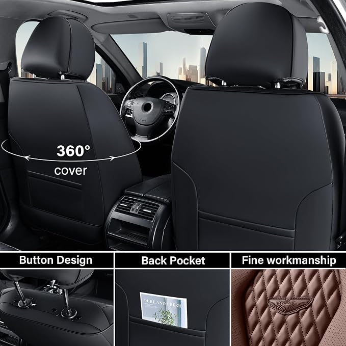 Universal Seat Covers — Full Set — Coffee