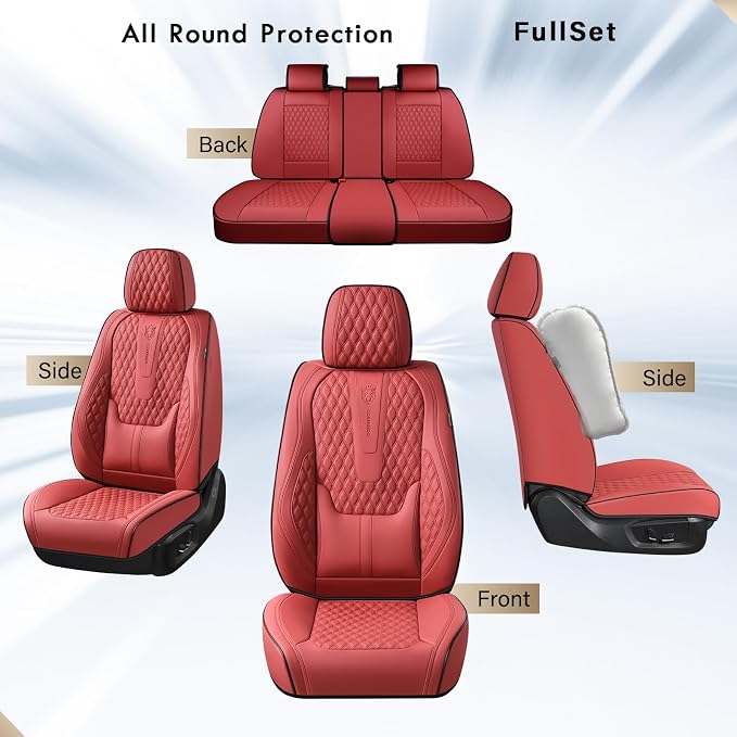 Universal Seat Covers — Front Seat — Red