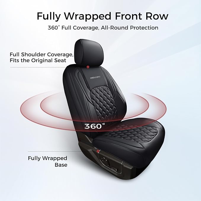 Seat Covers for Multiple Vehicles — Front Seat — Black
