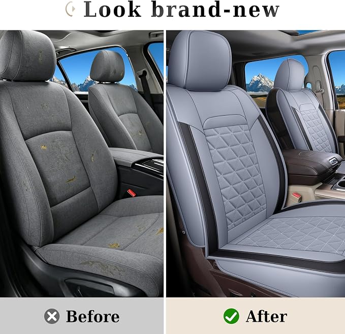Seat Covers for Multiple Vehicles — Full Set — Gray