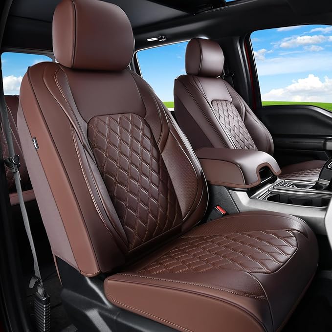Seat Covers for Multiple Vehicles — Full Set — Coffee