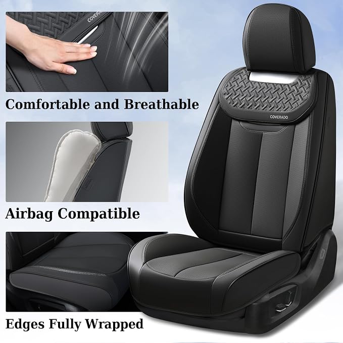 Universal Seat Covers — Front Seat — Black
