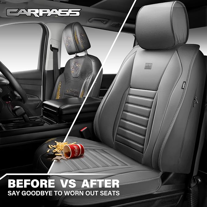 Universal Seat Covers — Front Seat — Gray