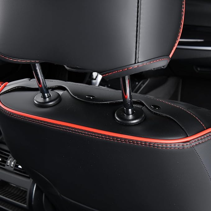 Universal Seat Covers — Full Set — Black / Red