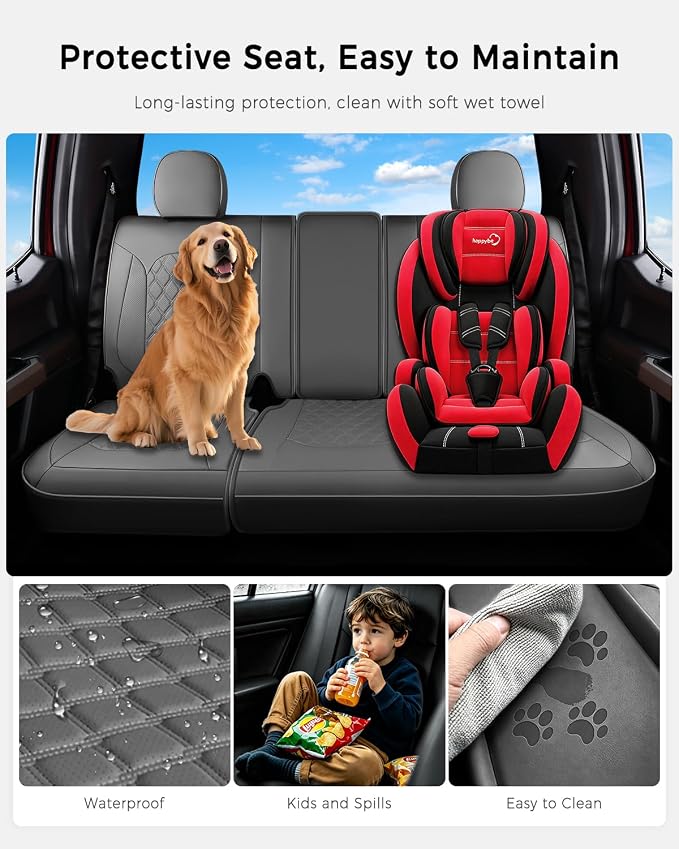 Seat Covers for Multiple Vehicles — Rear Seat — Gray