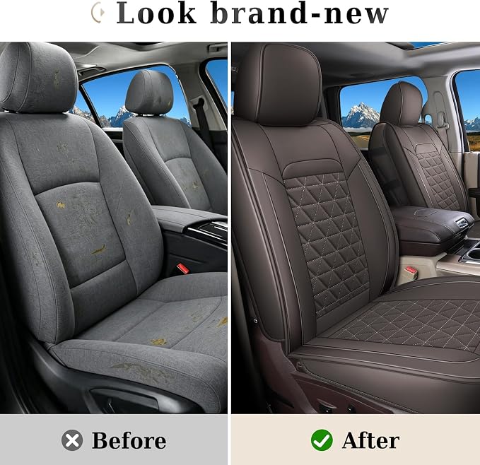 Seat Covers for Multiple Vehicles — Front Seat — Coffee