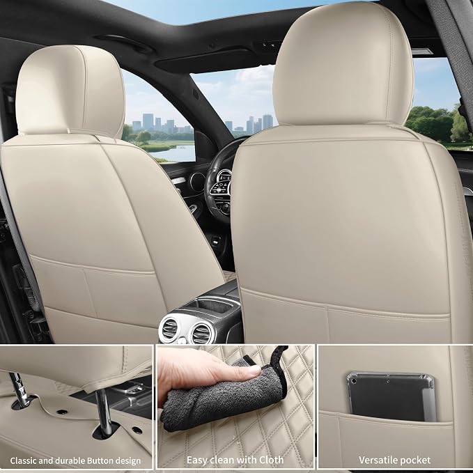 Universal Seat Covers — Full Set — Beige