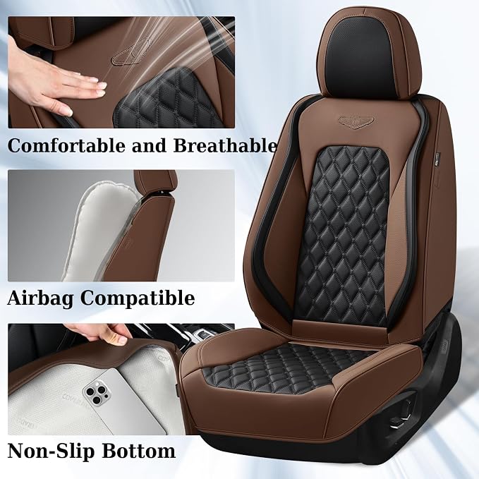 Faux Leather Car Seat Covers — Full Set