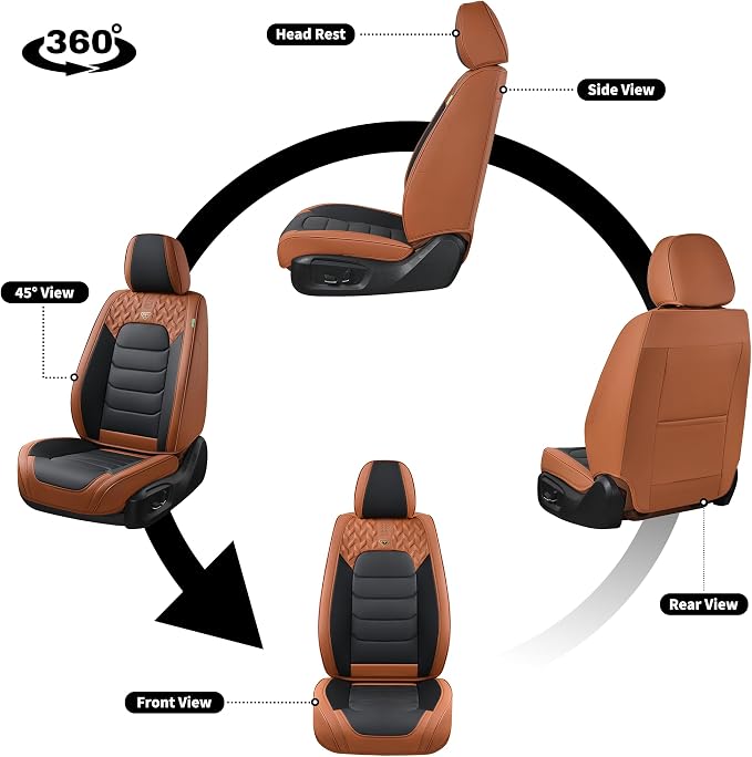 Universal Seat Covers — Front Seat — Brown / Black