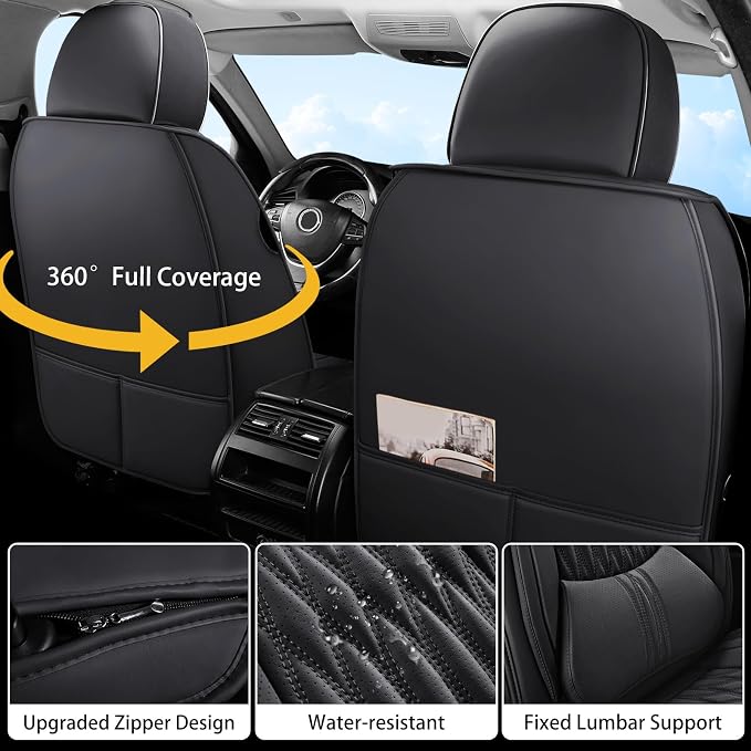 Universal Seat Covers — Full Set — Black