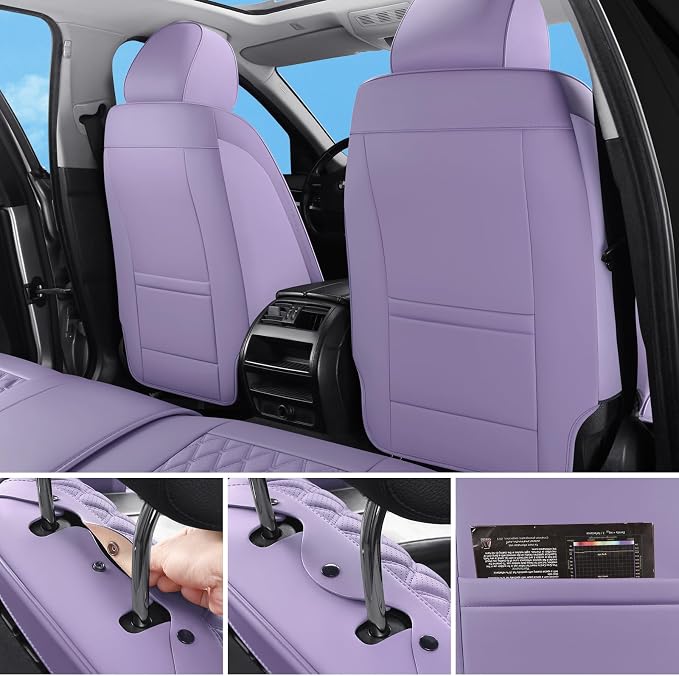 Universal Seat Covers — Full Set — Purple