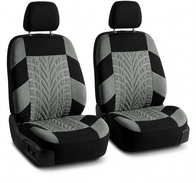 Universal Fabric Seat Covers — Front Seat — Beige