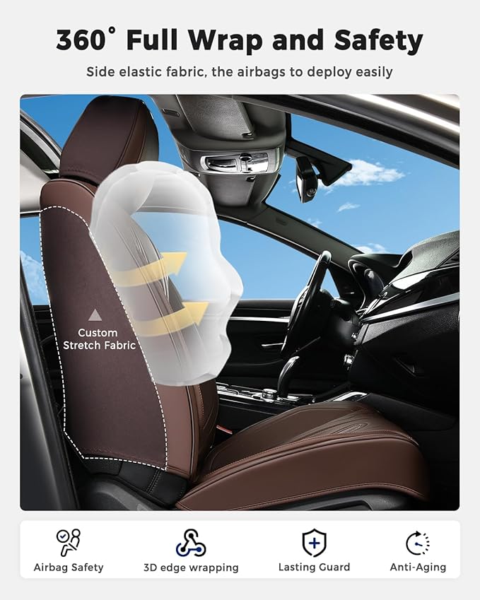 Universal Seat Covers — Full Set — Coffee