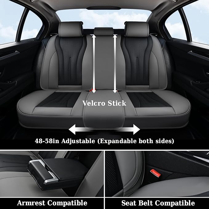 Universal Seat Covers — Full Set — Gray / Black
