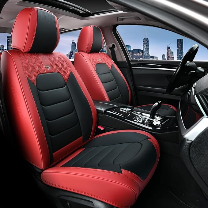 Universal Seat Covers — Front Seat — Red / Black