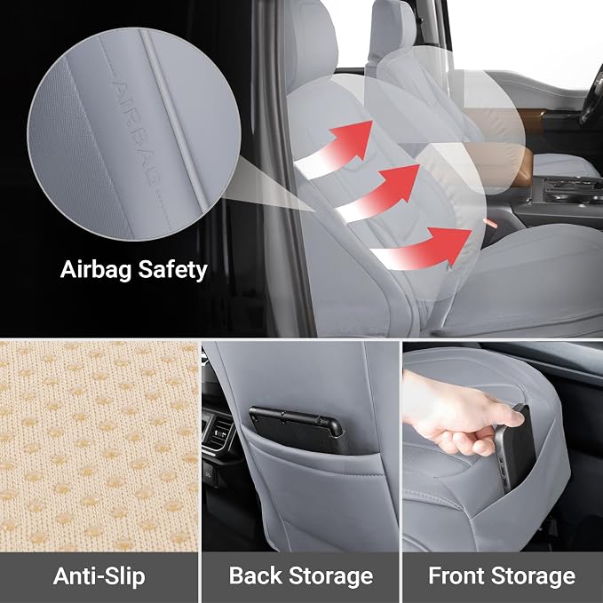 Seat Covers for Ford F-250 / Ford F-350 — Front Seat — Gray