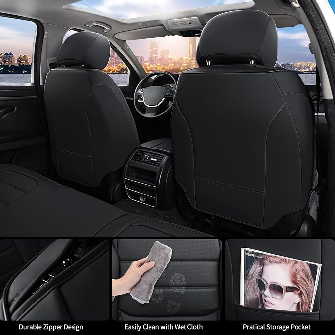 Universal Seat Covers — Front Seat — Black