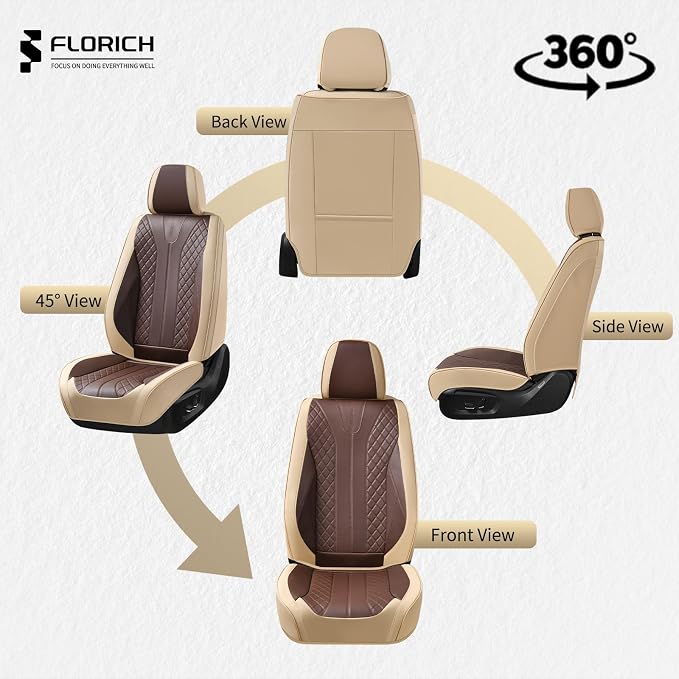 Universal Seat Covers — Front Seat — Beige / Coffee