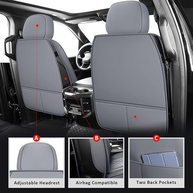 Seat Covers for Chevrolet Silverado / GMC Sierra — Front Seat — Gray