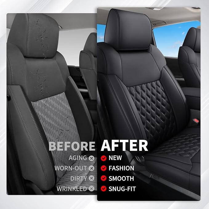 Seat Covers for Toyota Tacoma — Full Set — Black