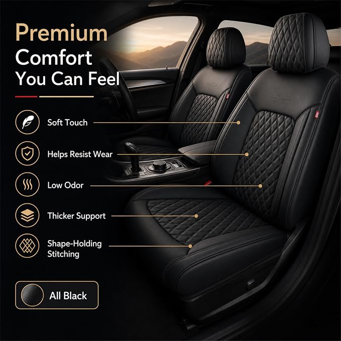 Universal Seat Covers — Full Set — Black
