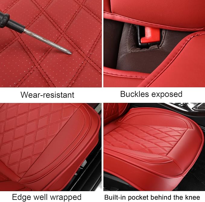 Universal Seat Covers — Full Set — Red