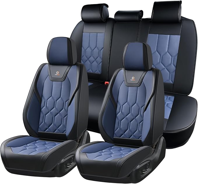 Universal Seat Covers — Black / Blue