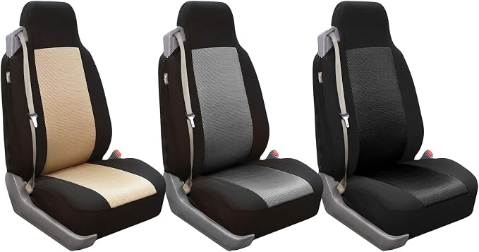 Universal Fabric Seat Covers — Front Seat — Gray