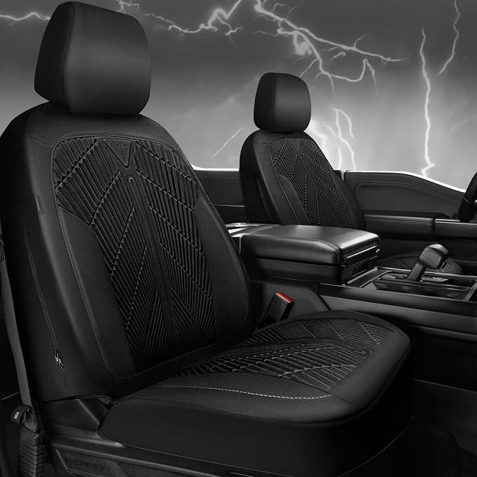 Universal Neoprene Seat Covers — Front Seat — Black