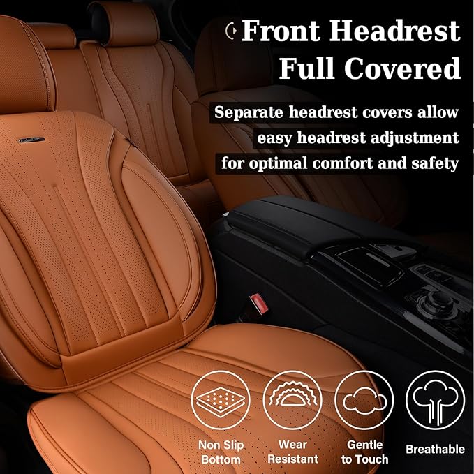 Universal Seat Covers — Front Seat — Brown