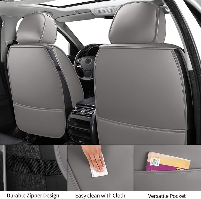 Universal Seat Covers — Front Seat — Gray