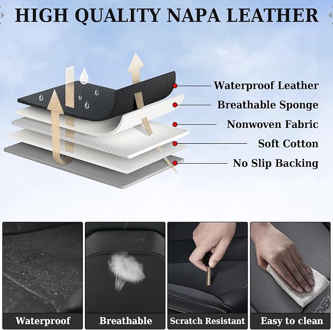 Universal Seat Covers — Front Seat — Black