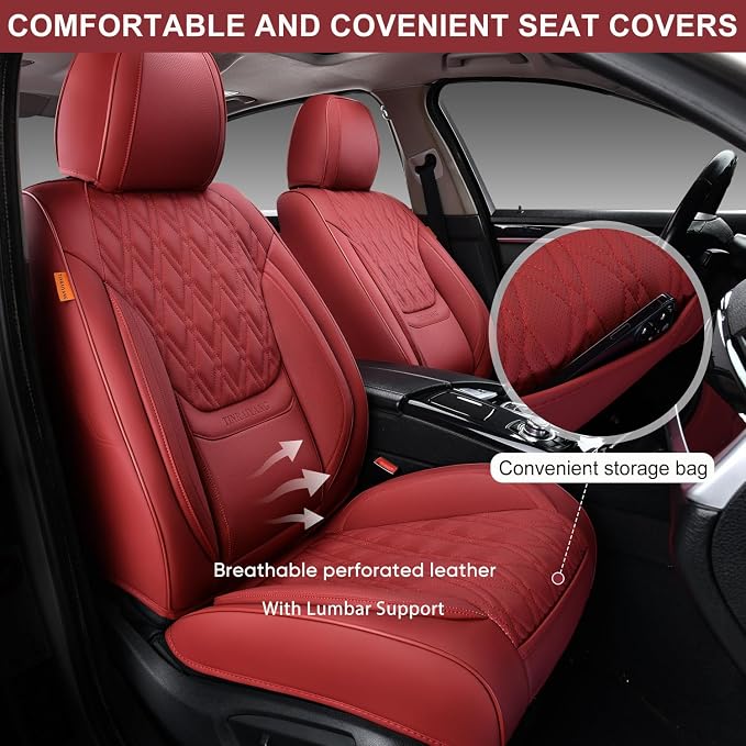 Universal Seat Covers — Full Set — Red
